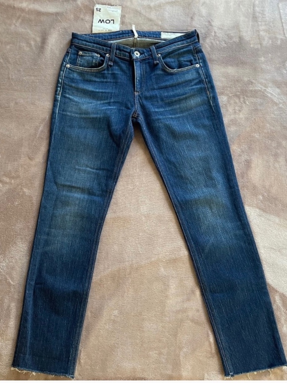 rag & bone Women's Skinny Jeans in Dark Blue Wash